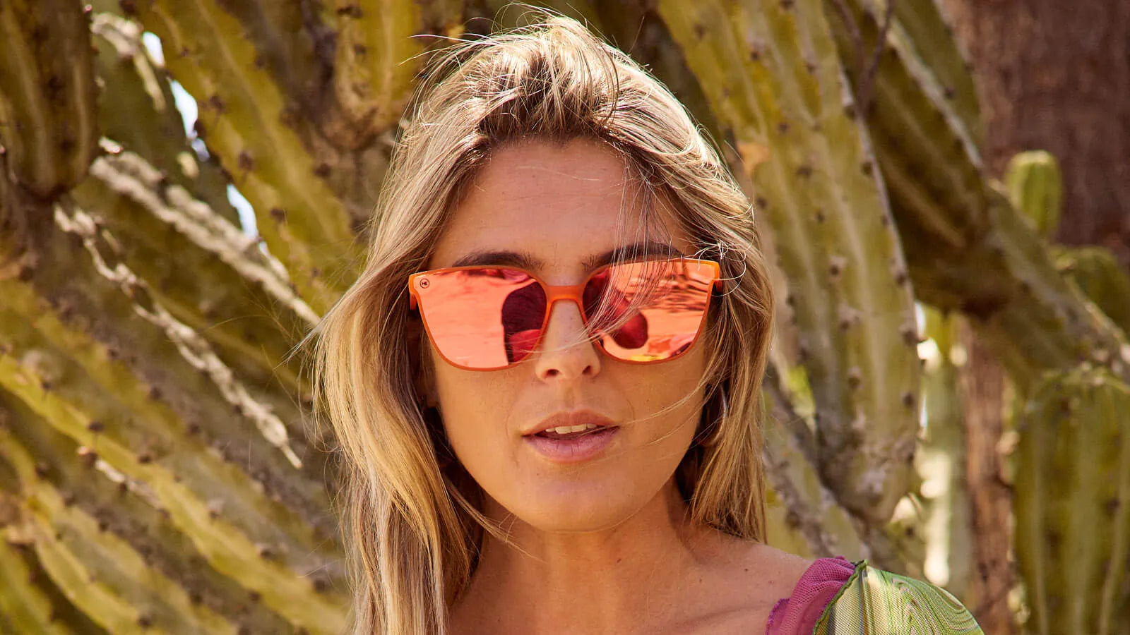 Female wearing Sunburst Cloud Catchers Sunglasses