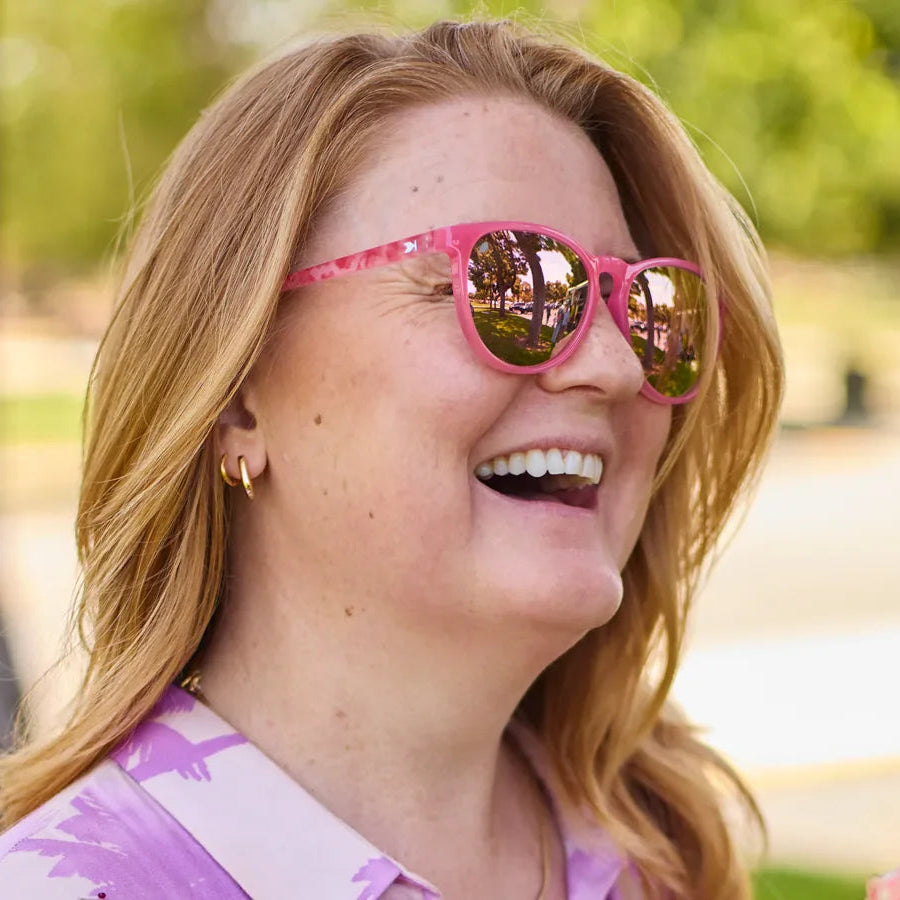 Women wearing Strawberry Cake Pop Mai Tais Sunglasses