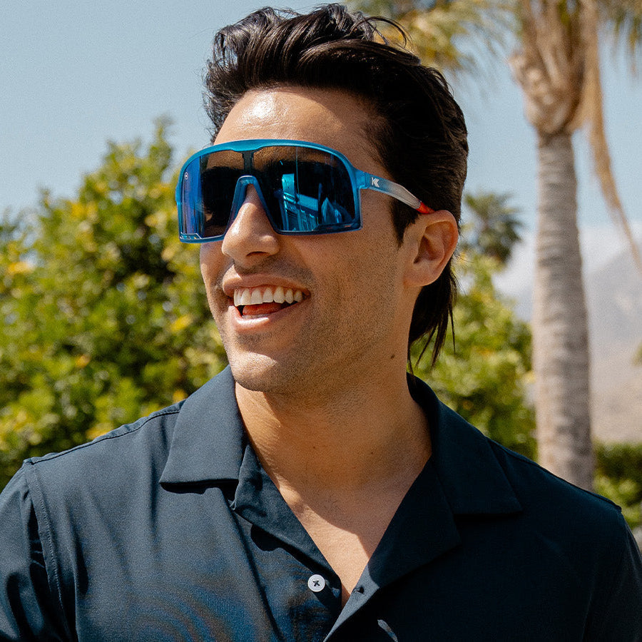 Man wearing Knockaround Rocket Pop Campeones
