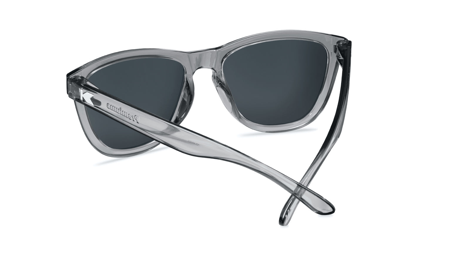 Clear Grey / Aqua Premiums Sport Sunglasses, Back