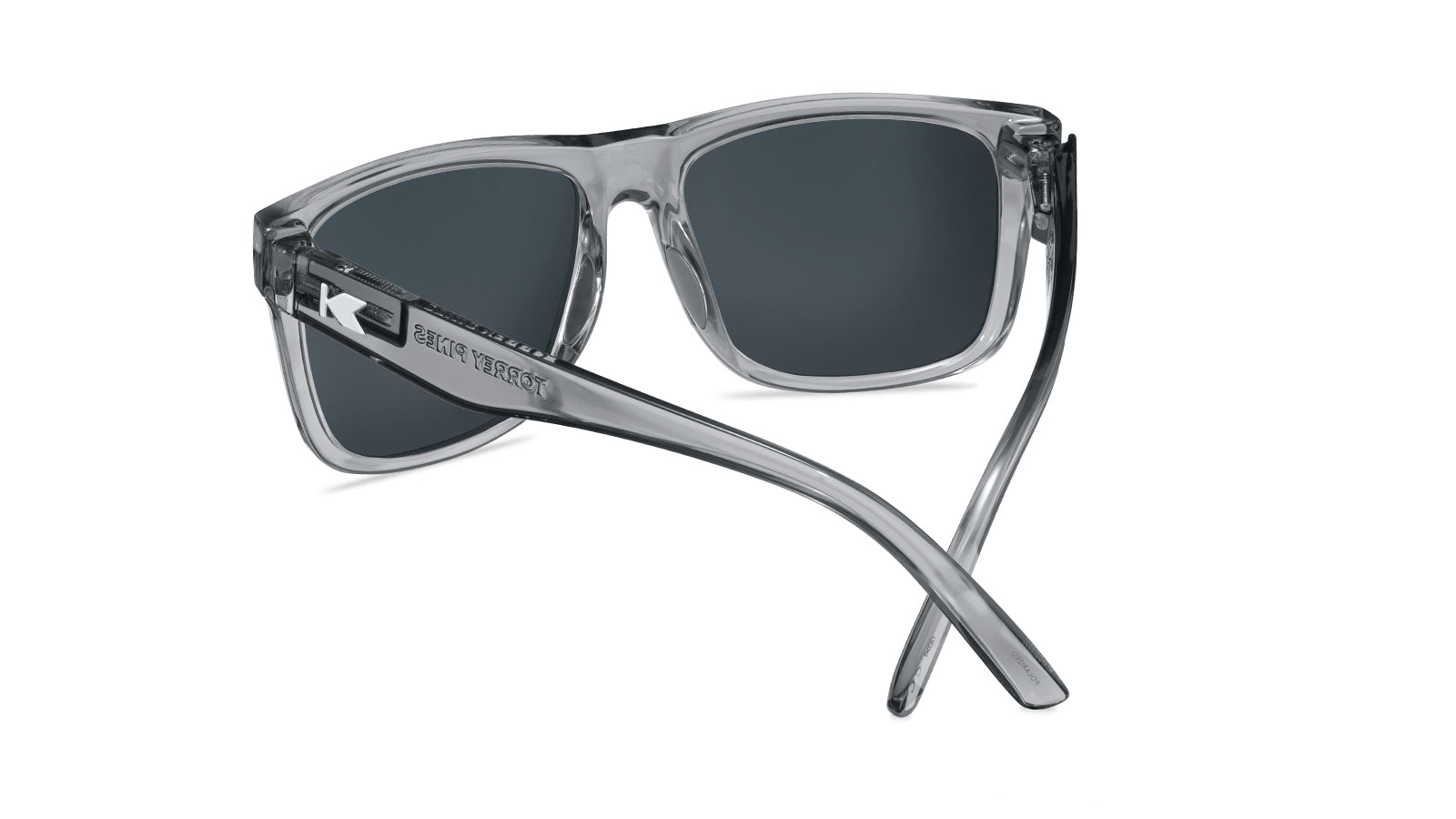 Clear Grey / Aqua Torrey Pines Sport Sunglasses, Back