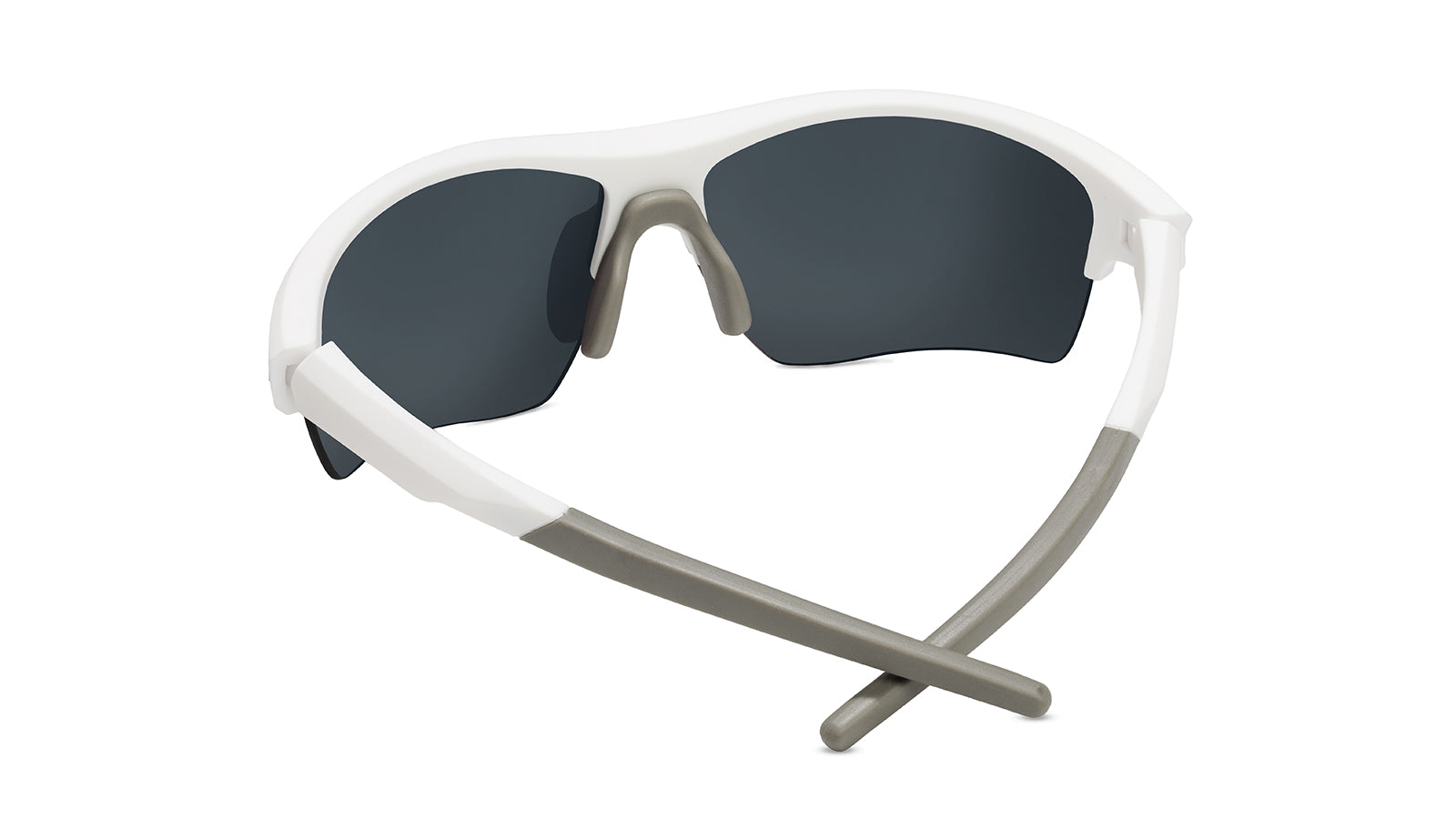 Sunglasses with White Frame and Blue Lenses