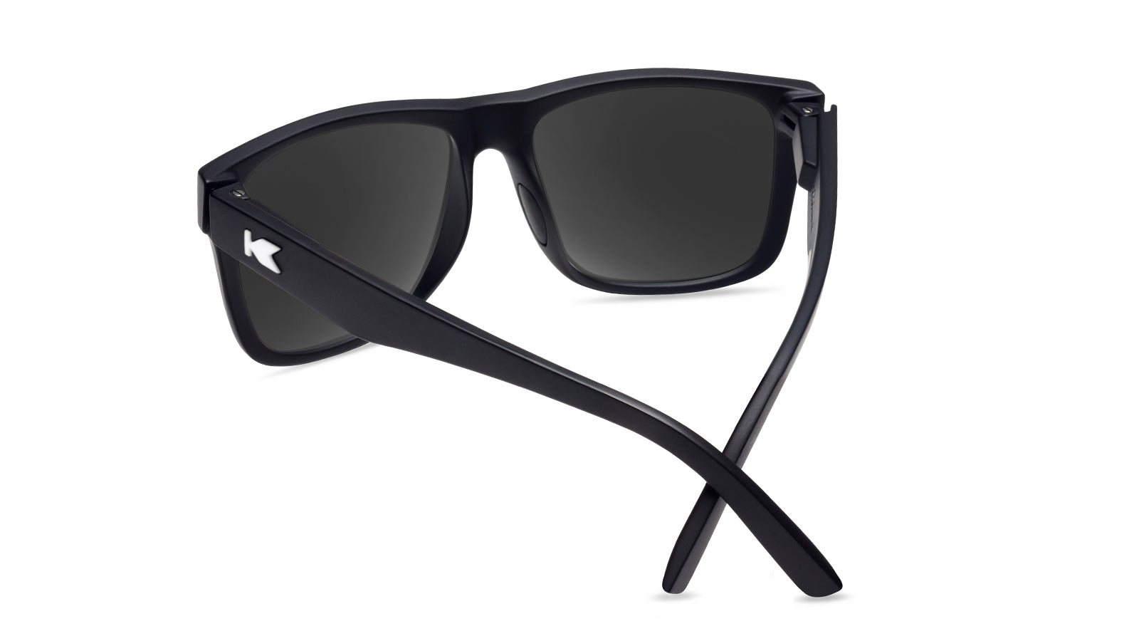Sunglasses with Black Frames and Blue Color Enhancing Lenses, Back