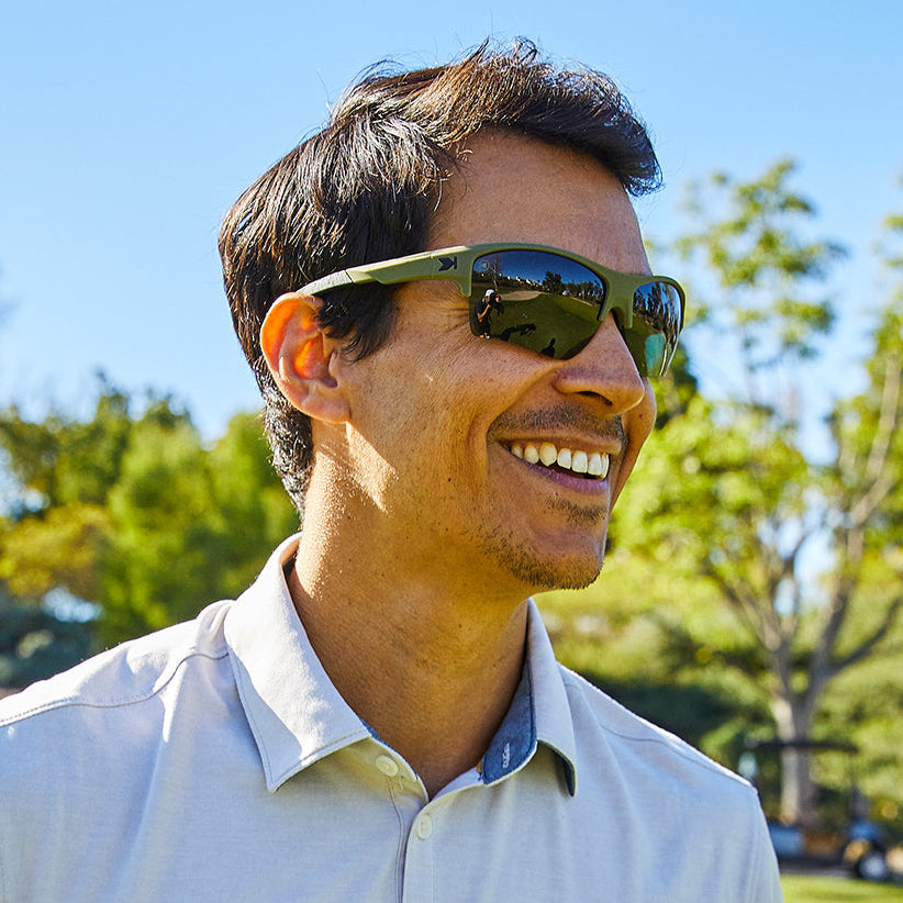 Sunglasses with Matte Green Frame and Green Lenses