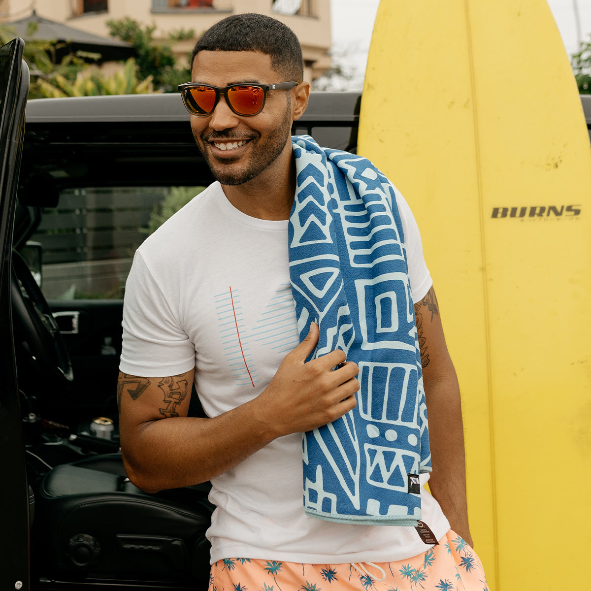 Knockaround Bermuda Blues Beach Towel, Model