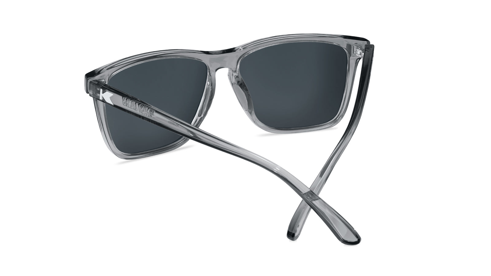 Clear Grey / Aqua Fast Lanes Sport Sunglasses, Back