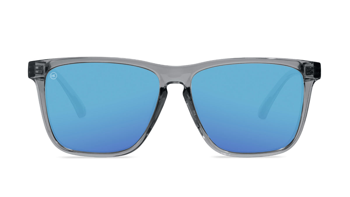 Clear Grey / Aqua Fast Lanes Sport Sunglasses, Front