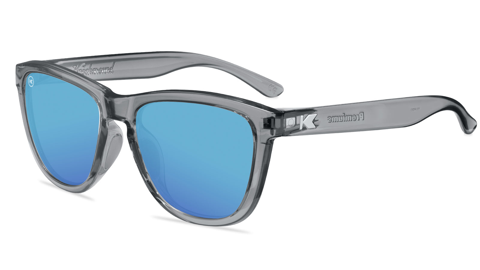 Clear Grey / Aqua Premiums Sport Sunglasses, Flyover
