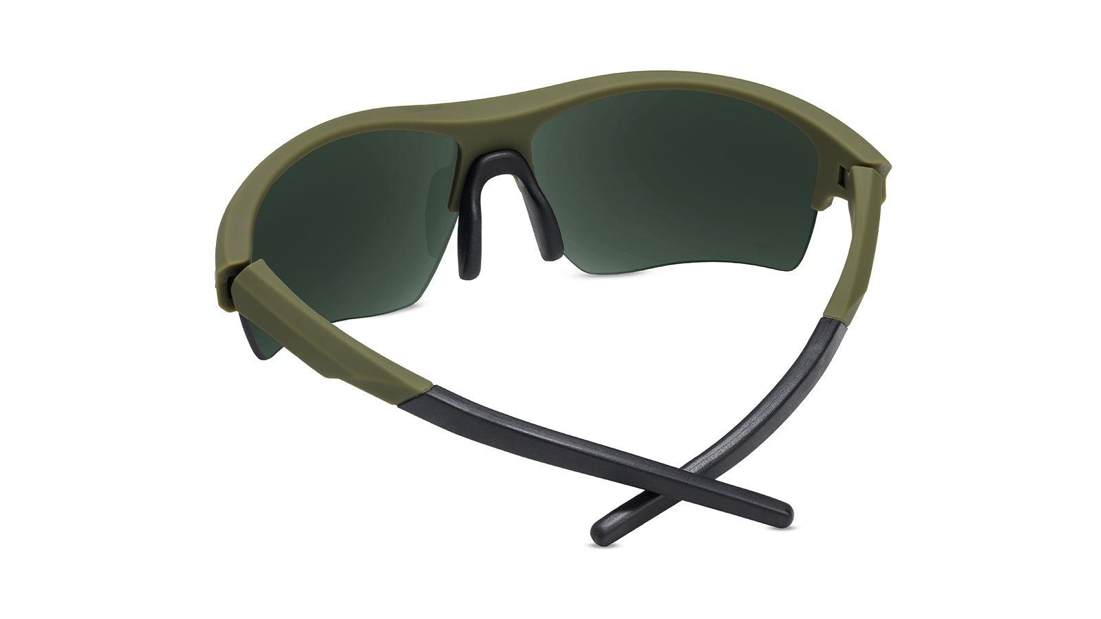 Sunglasses with Matte Green Frame and Green Lenses
