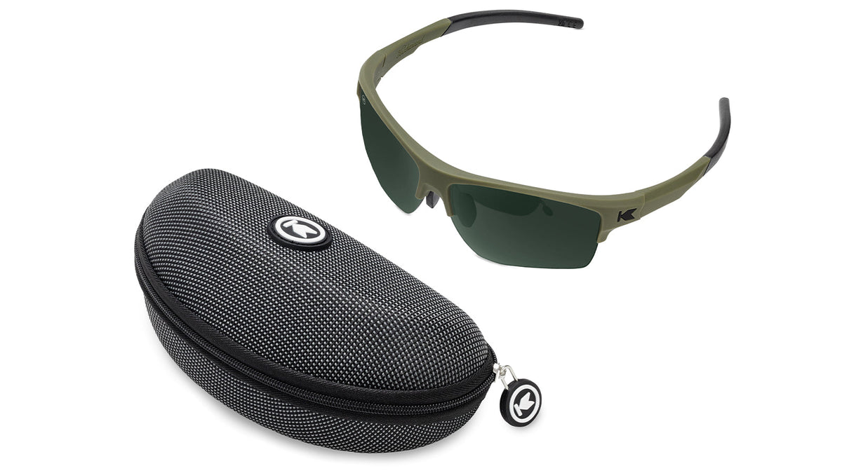 Sunglasses with Matte Green Frame and Green Lenses