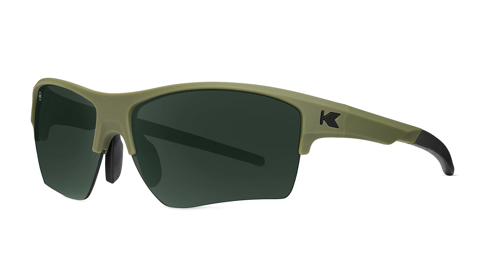 Sunglasses with Matte Green Frame and Green Lenses