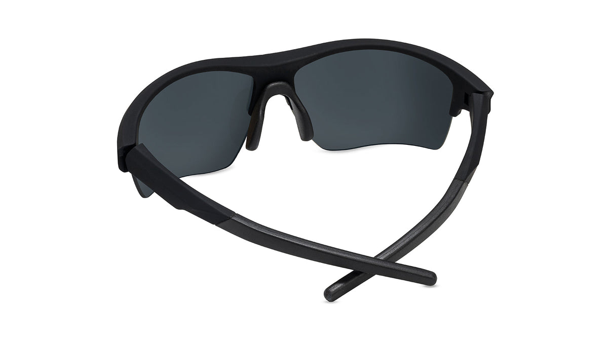 Sunglasses with Black Frame and Blue Lenses