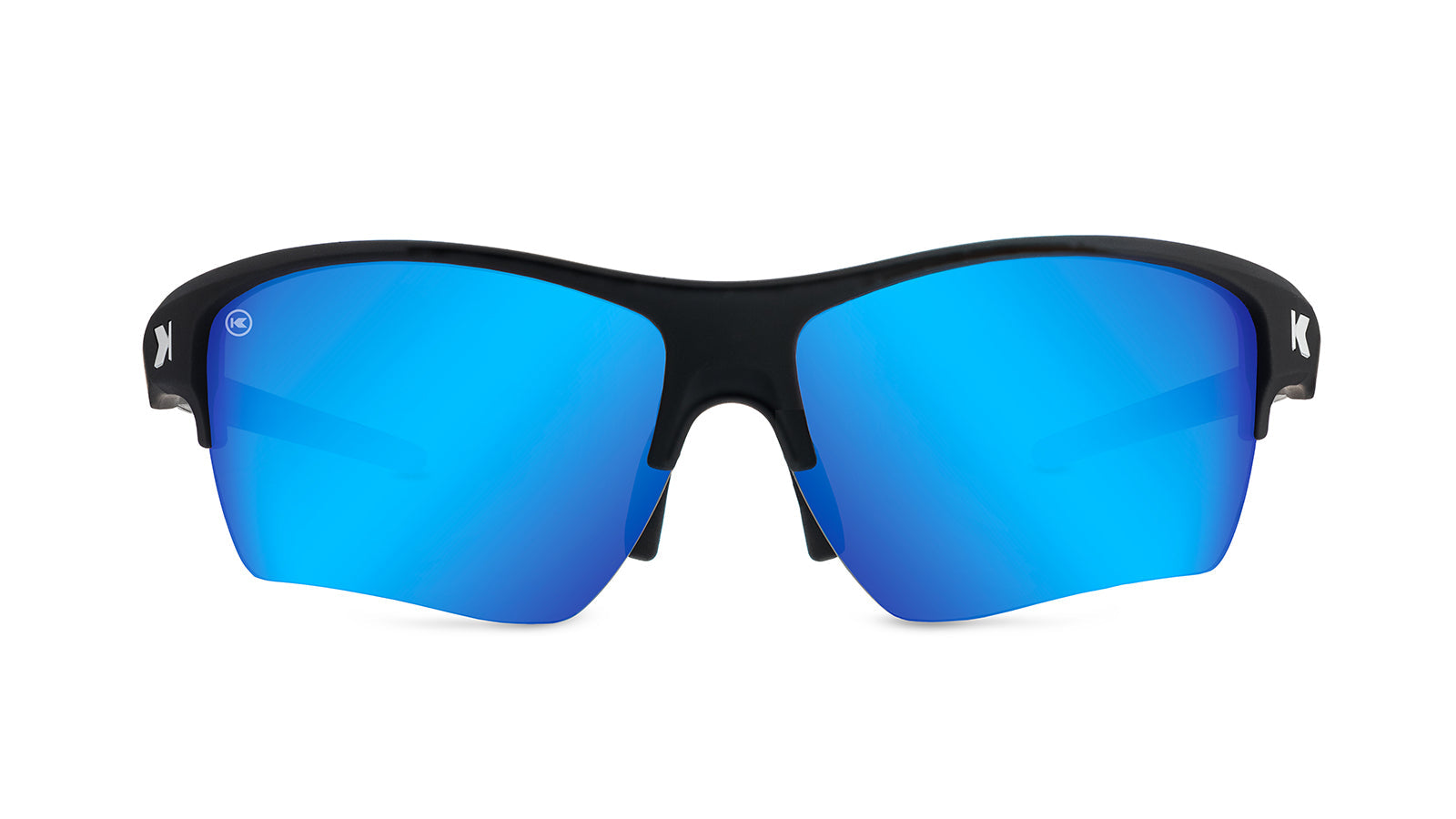 Sunglasses with Black Frame and Blue Lenses