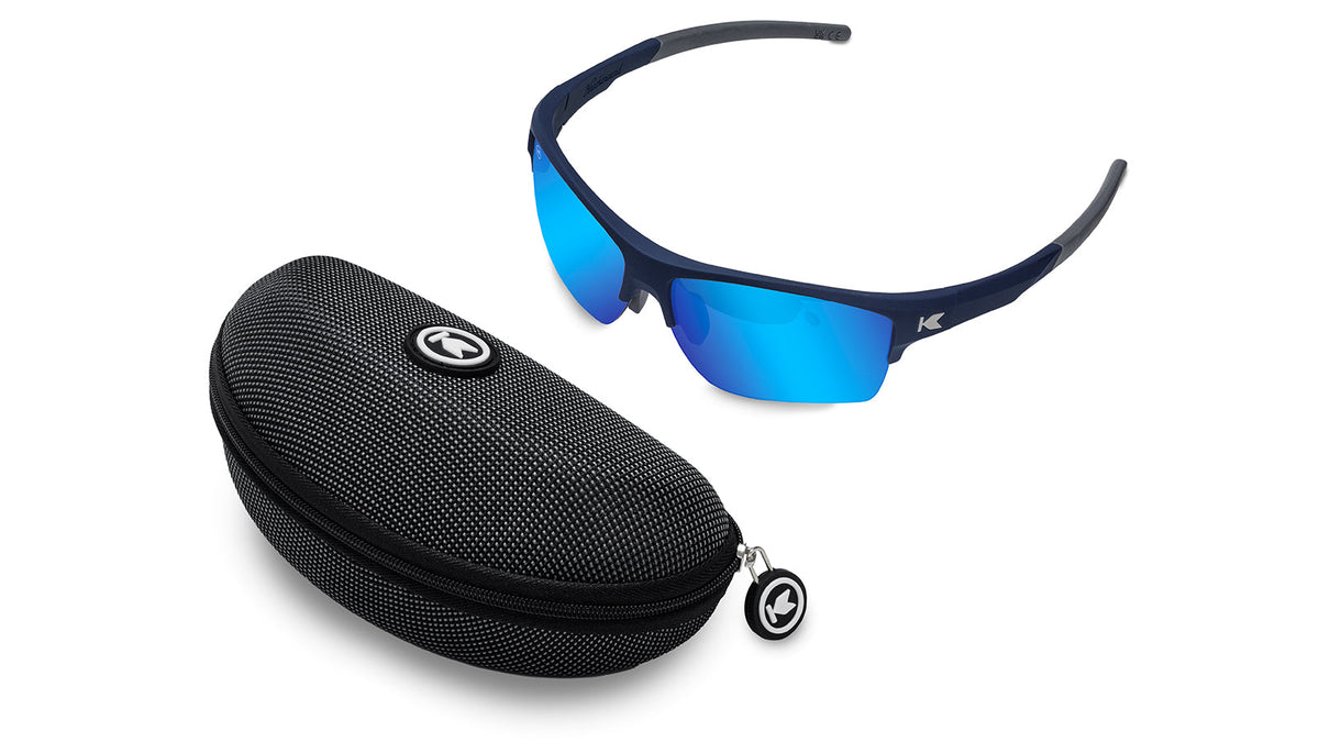 Sunglasses with Navy Blue Frame and Blue Lenses