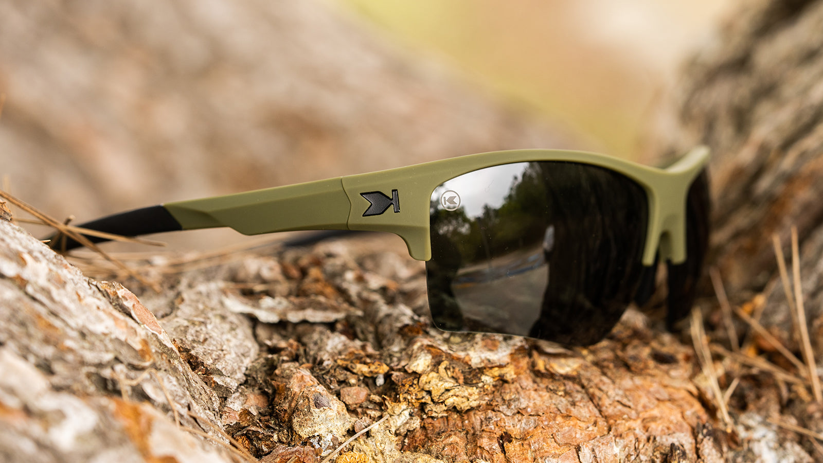 Sunglasses with Matte Green Frame and Green Lenses