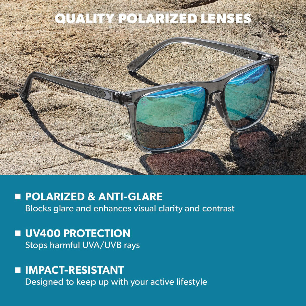 Fast Lanes Sport - Clear Grey / Aqua