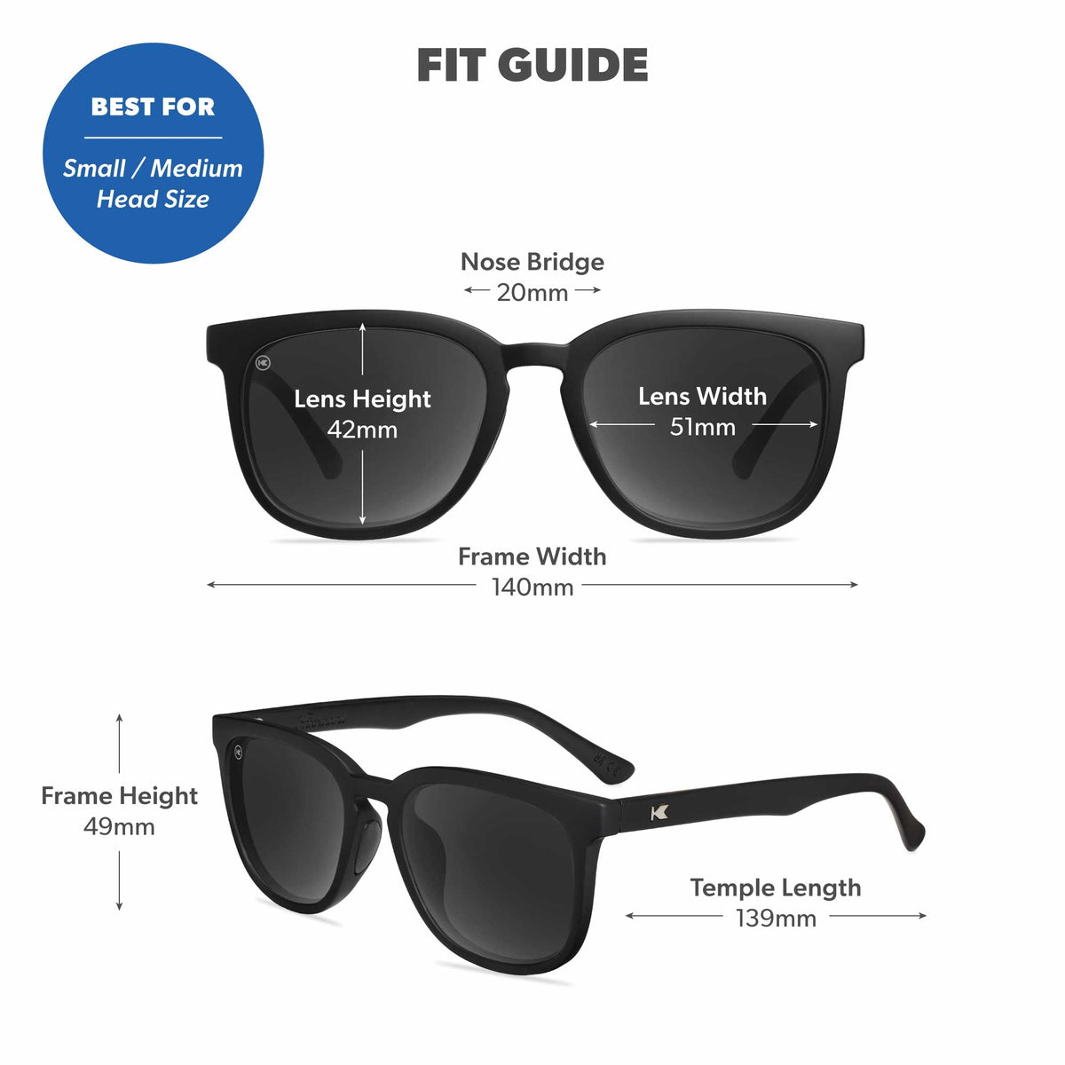 Rubberized Midnight Paso Robles Sport Sunglasses, Fit Guide