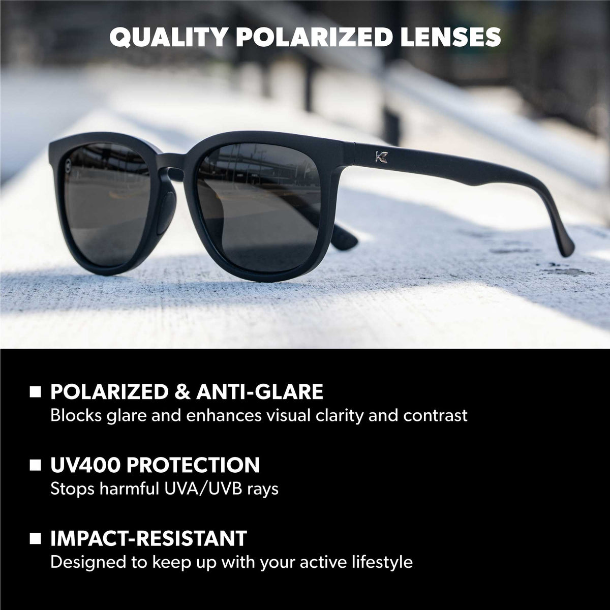 Rubberized Midnight Paso Robles Sport Sunglasses, Lens Features
