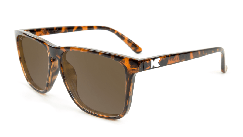 Knockaround Fast Lanes Tortoise Shell Frames with Amber Lenses, Flyover