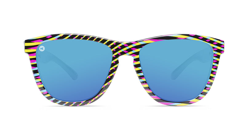 Sunglasses with black Frames and Polarized Aqua Lenses, Flyover