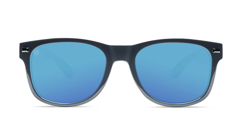 Sunglasses with Grey Frames and Polarized Aqua Lenses, Flyover