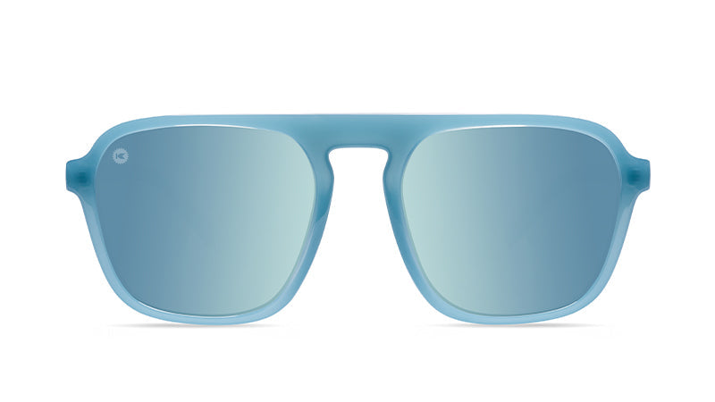 Sunglasses with Blue Frames and Polarized Blue Lenses, Flyover